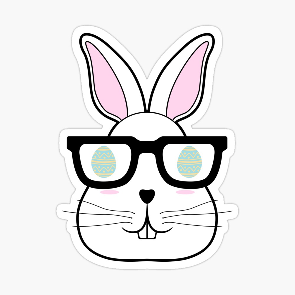 Download Easter Nerd Glasses Bunny Holiday Rabbit Eggs Eyes Funny Poster By Bullquacky Redbubble