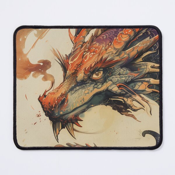 Item preview, Retro Vintage Fantasy Dragon | Black BG | Classic Dragon designed and sold by FantasySoul.