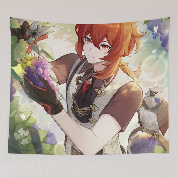 Item preview, Genshin Impact - Diluc Official Birthday Artwork 2024 designed and sold by Krimsy.