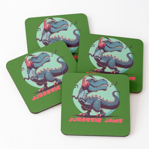 Item preview, Jurassic Jams Dancing T-Rex Music Headphones Tyrannosaurus Rex Funny Dinosaur Cartoon designed and sold by André Botes.