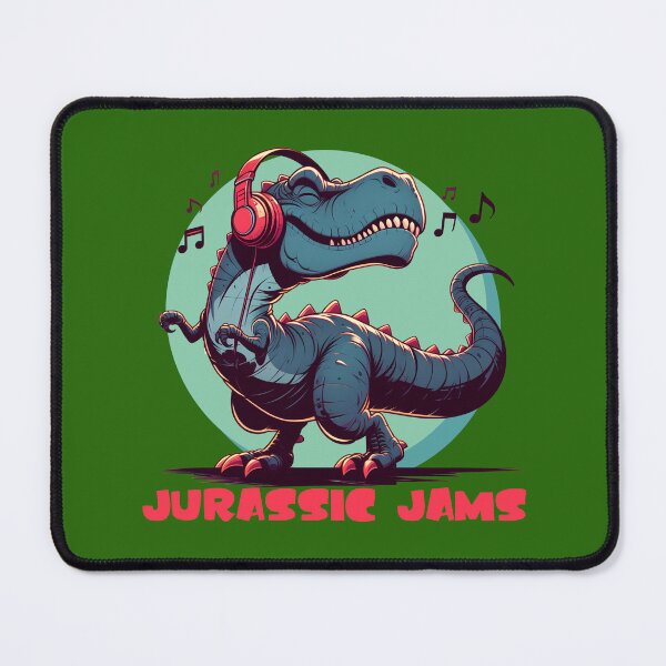 Item preview, Jurassic Jams Dancing T-Rex Music Headphones Tyrannosaurus Rex Funny Dinosaur Cartoon designed and sold by André Botes.