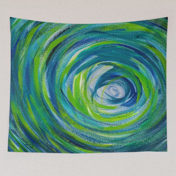 Item preview, Blue Green Vortex Abstract Art designed and sold by oz10.
