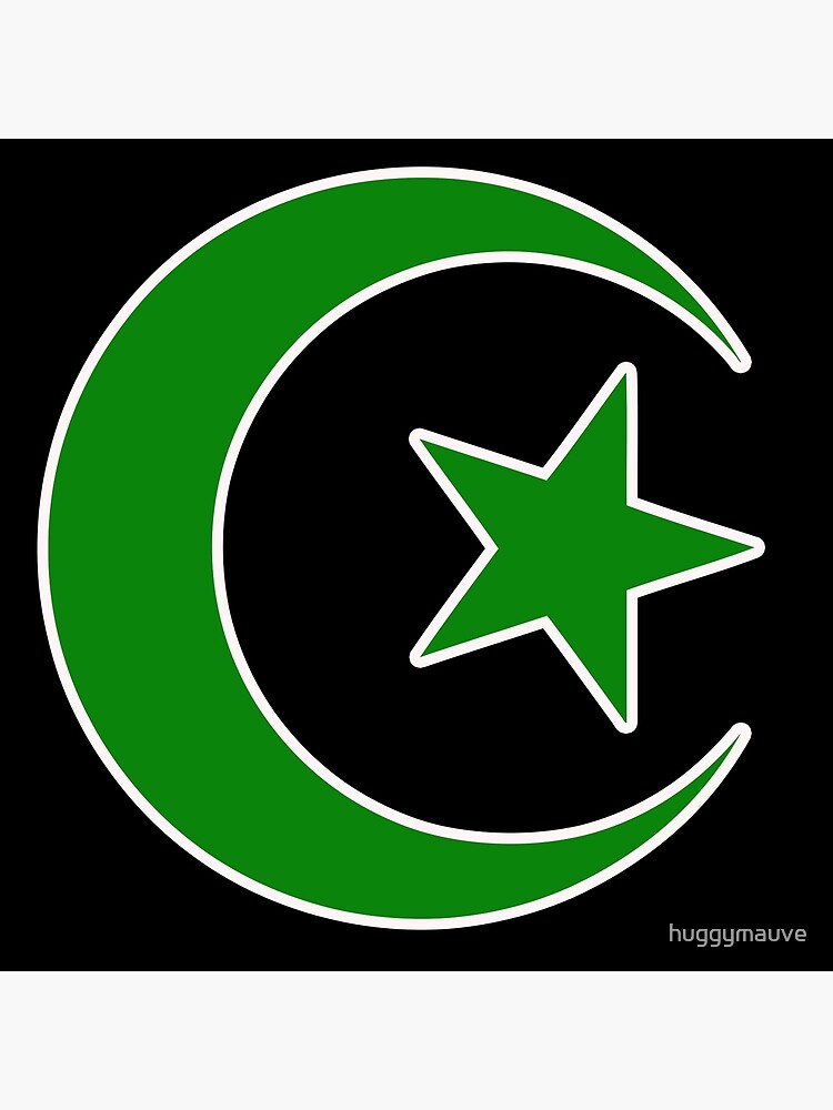 algeria hilal crescent moon star Art Board Print by huggymauve