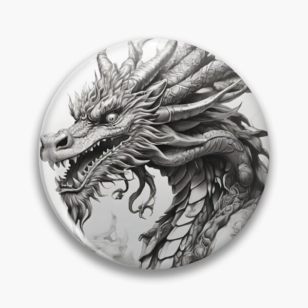 Item preview, Black and white Chinese Dragon designed and sold by Pencil-Art.