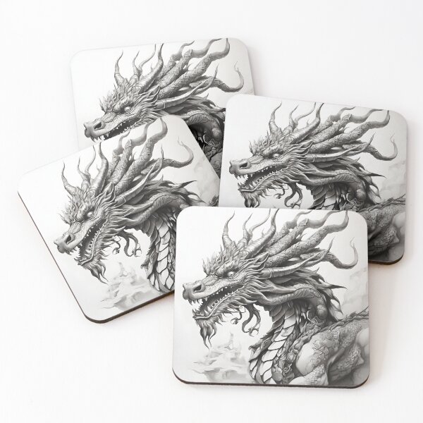 Item preview, Black and white Chinese Dragon designed and sold by Pencil-Art.