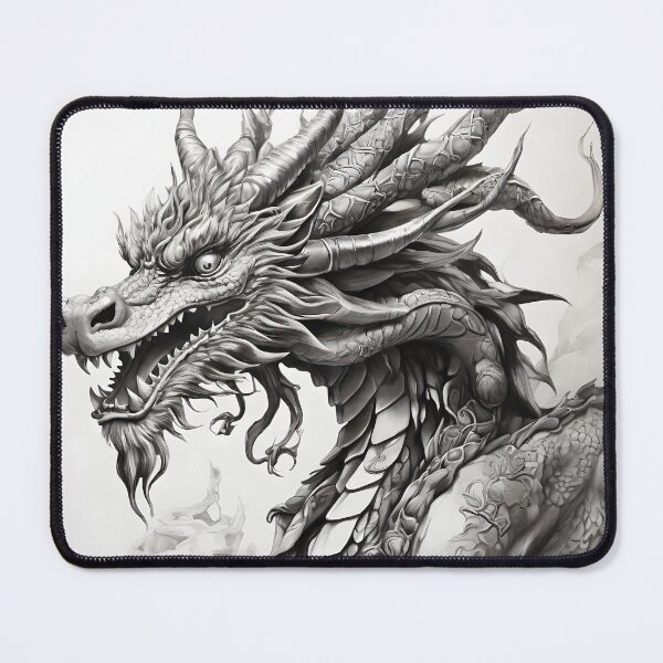 Item preview, Black and white Chinese Dragon designed and sold by Pencil-Art.