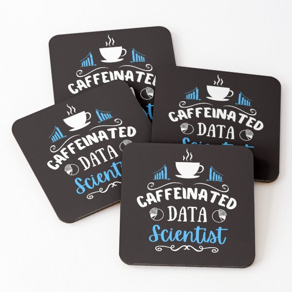 Item preview, Data Scientist and Coffee Lovers | Blue White Font designed and sold by FocusChillax.