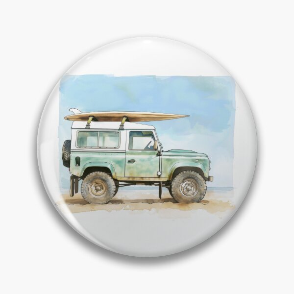 Item preview, D90 Watercolor Vintage 4x4 on the beach designed and sold by blackdogshop.