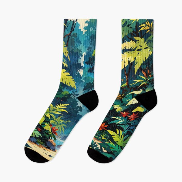 Item preview, Mysterious Jungle Paradise Waterfall Oasis in Lush Wilderness designed and sold by ArtComixHaven.