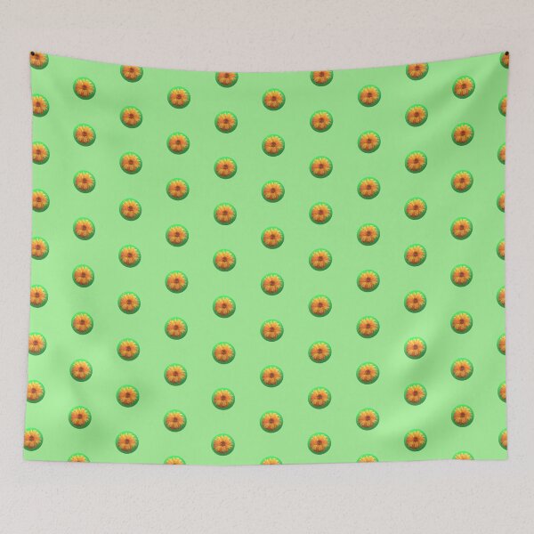 Item preview, marigold in green dot  designed and sold by miaterinka.