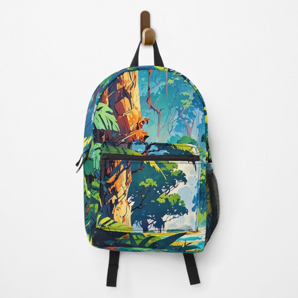 Item preview, Enchanted Rainforest Pathway: Serene Water Stream Amidst Foliage designed and sold by ArtComixHaven.