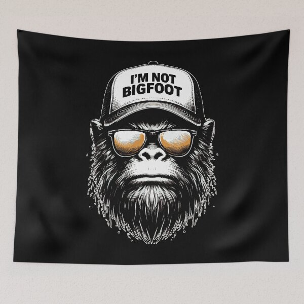 Item preview, Funny Bigfoot In Disguise Sunglasses Trucker designed and sold by TomFrontierArt.
