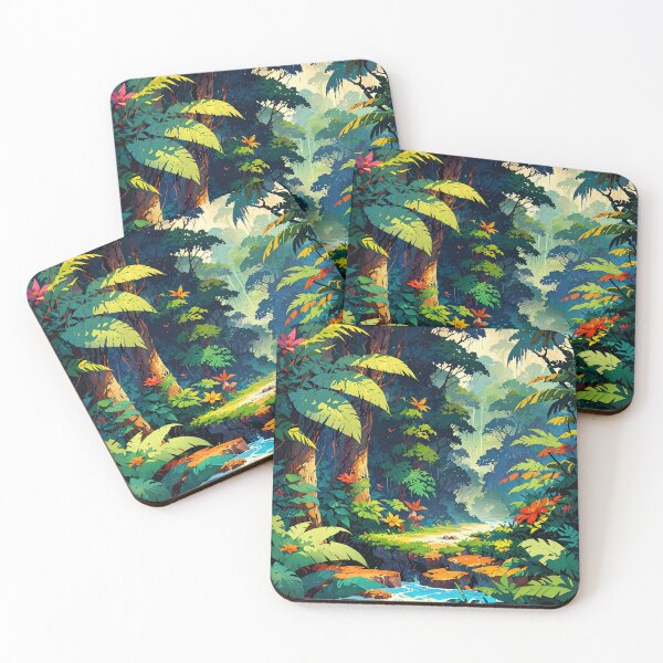 Item preview, Deep Jungle Mystique Waterfalls Amidst Lush Rainforest Canopy designed and sold by ArtComixHaven.