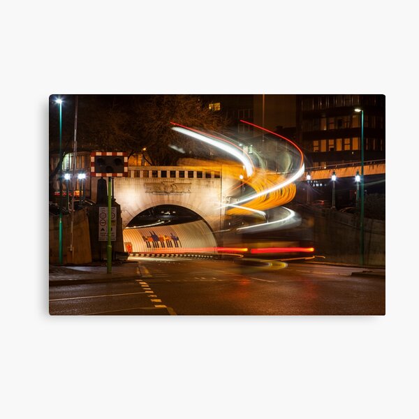 Mersey Tunnel Light Painting Canvas Print