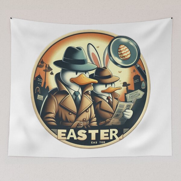 Item preview, Easter Funny animals duck detectives designed and sold by Expressions-Sel.