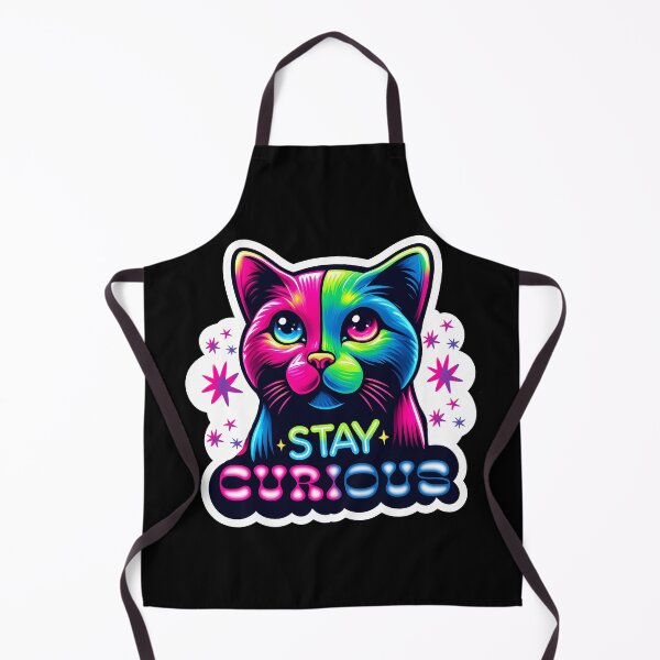 Item preview, Stay Curious - Neon Cat Artwork designed and sold by AmvaDesigns.