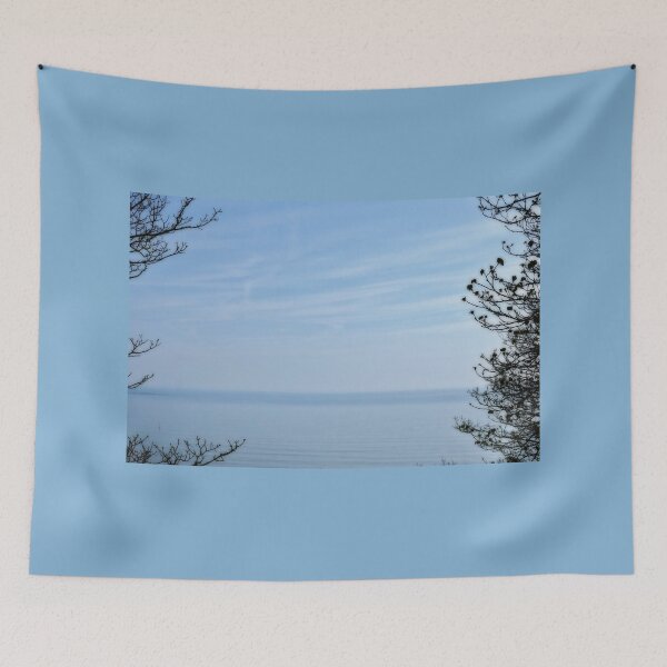 Item preview, Sea and sky through trees, Filey, dreamy edit designed and sold by paulboizot.
