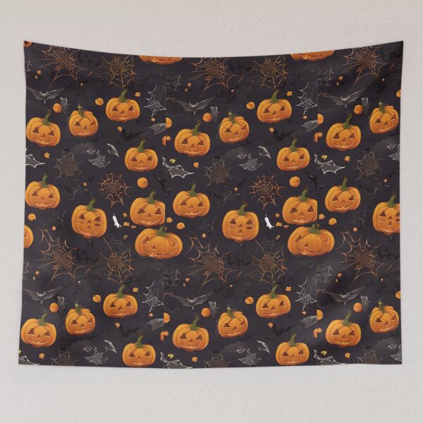 Item preview, Cute Pumpkin halloween ghost pattern for printing designed and sold by Artkitokri.