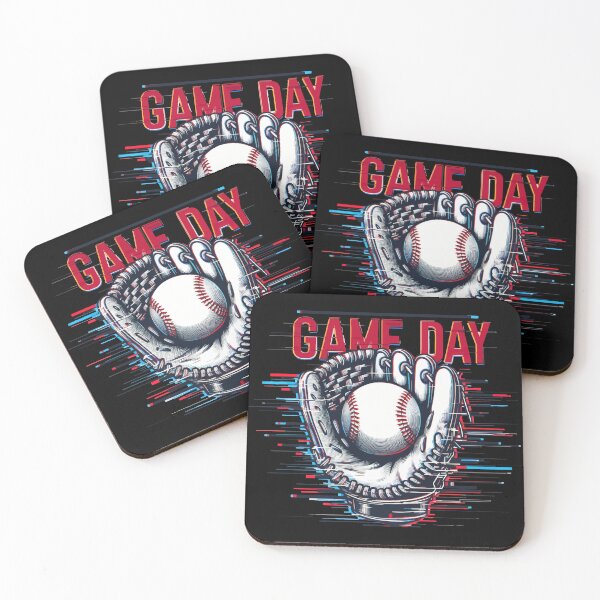 Item preview, Glitchy Game Day Vibes Baseball designed and sold by TomFrontierArt.