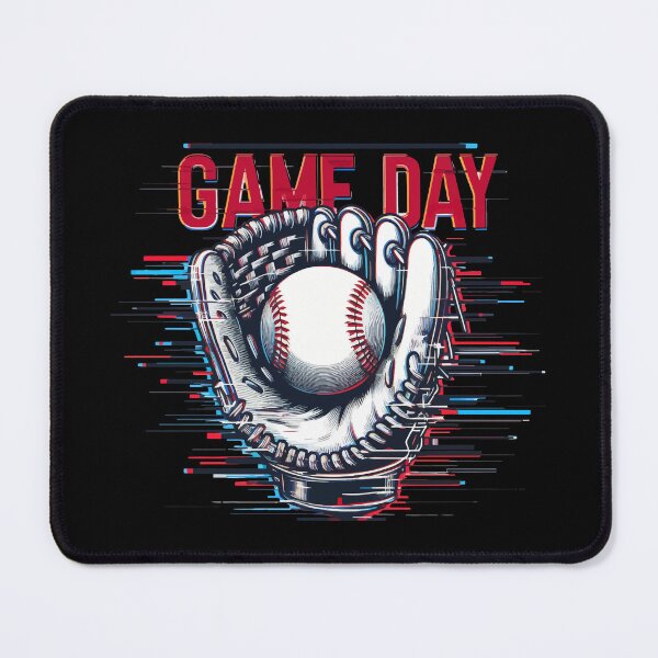 Item preview, Glitchy Game Day Vibes Baseball designed and sold by TomFrontierArt.