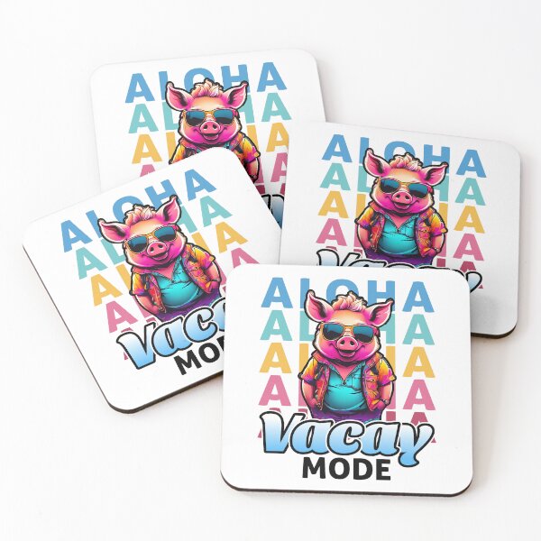 Item preview, Aloha Hawaiian Pig Vacay Mode designed and sold by FrescoDesign.