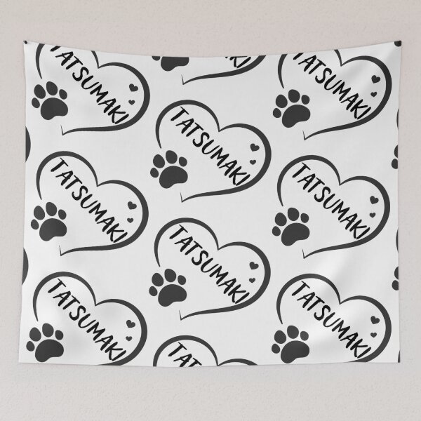 Item preview, Tatsumaki cat name in a heart with a paw, great gift for dog or cat owners designed and sold by OCS1337.