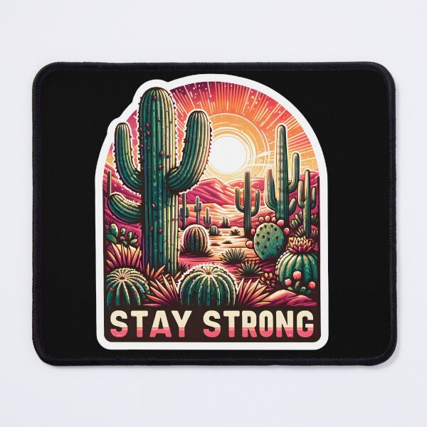 Item preview, Stay Strong - Desert Cactus Artwork designed and sold by AmvaDesigns.