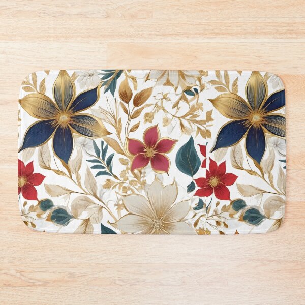 Item preview, Vibrant Flowers with Golden Accents designed and sold by ArtistryTouch.