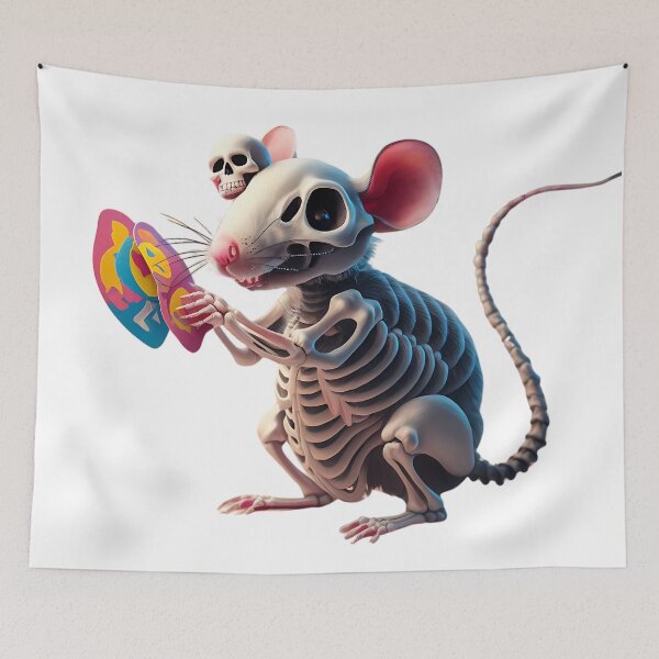 Item preview, Pirate Skeleton Mouse Cartoon Painting 3D Art designed and sold by Charlygood.