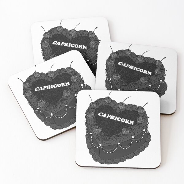 Item preview, Capricon Heart Shaped Cake Vintage Black  designed and sold by GlowinUp Shop.