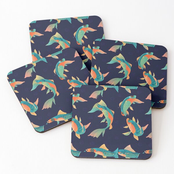 Item preview, Fish pair or couple pattern for cloth printing designed and sold by Artkitokri.