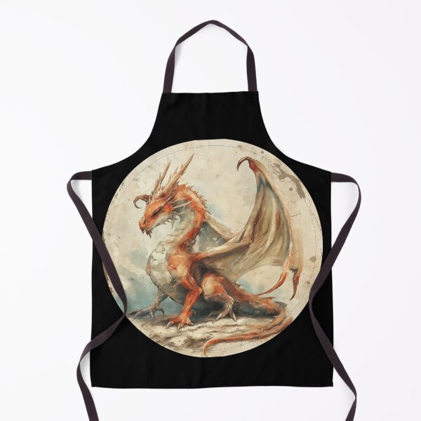 Item preview, Classic Fantasy Dragon | Black BG | Retro Dragon designed and sold by FantasySoul.