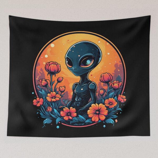 Item preview, Alien With Flowers designed and sold by Planetporridge.