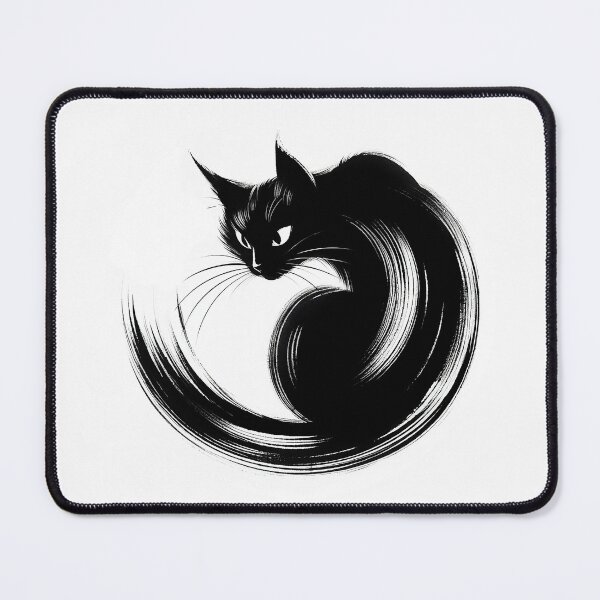 Item preview, Cat in calligraphy ink designed and sold by YukiKenji.