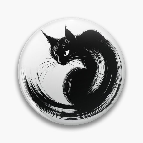 Item preview, Cat in calligraphy ink designed and sold by YukiKenji.