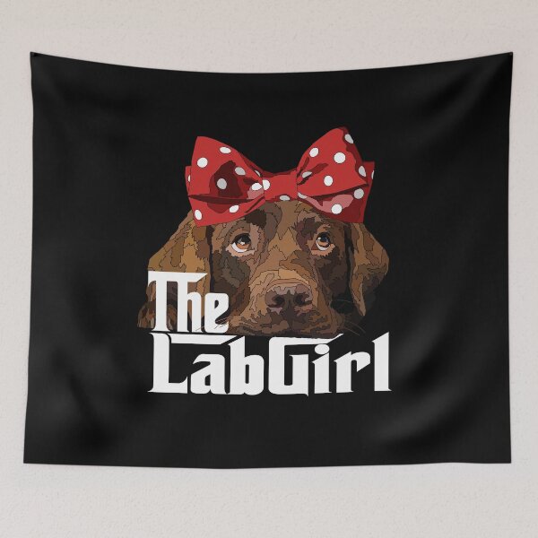 Item preview, Chocolate Labrador With Bow designed and sold by Just-Arts-4U.
