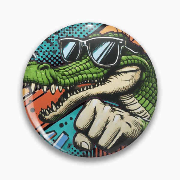 Item preview, Fist Bump Cocodrilo en estilo cómic Verano designed and sold by Tw1nsAIArt.