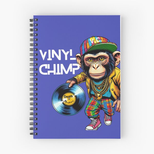 Aperçu de l'œuvre Vinyle Chimp Disc Jockey Pop Art Pop Culture Monkey Spinning Death Monkey Records créée et vendue par Wolvescreate.