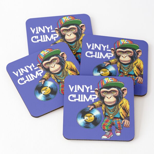 Item preview, Vinyl Chimp Disc Jockey Pop Art Pop Culture Monkey Spinning Death Monkey Records designed and sold by Wolvescreate.
