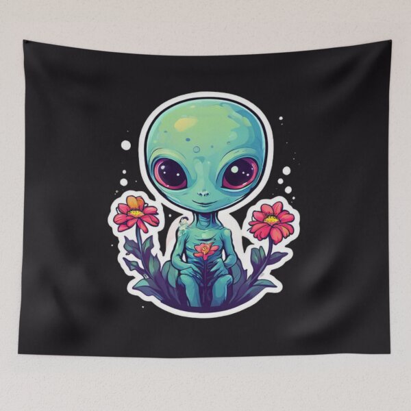 Item preview, \Flower Alien Art designed and sold by Planetporridge.