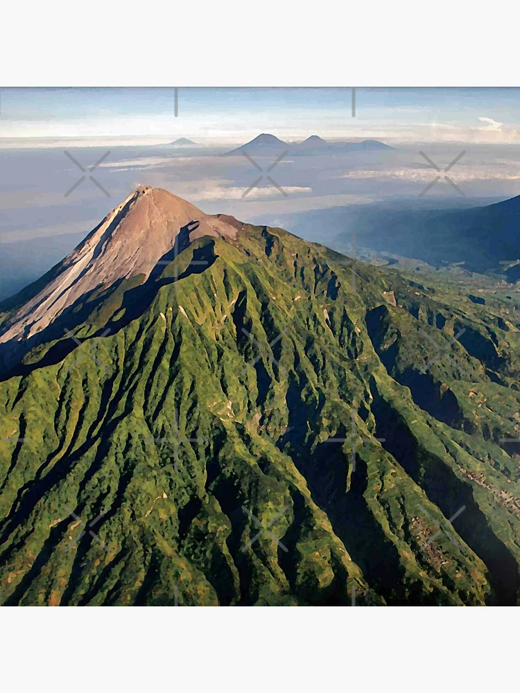 Thumbnail 4 of 4, Clock, Mount Merapi Volcano Indonesia designed and sold by Revulet.