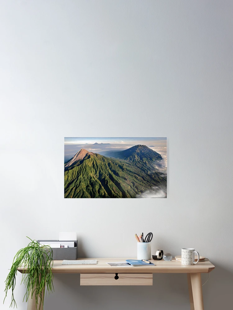 Thumbnail 2 of 3, Poster, Mount Merapi Volcano Indonesia designed and sold by Revulet.