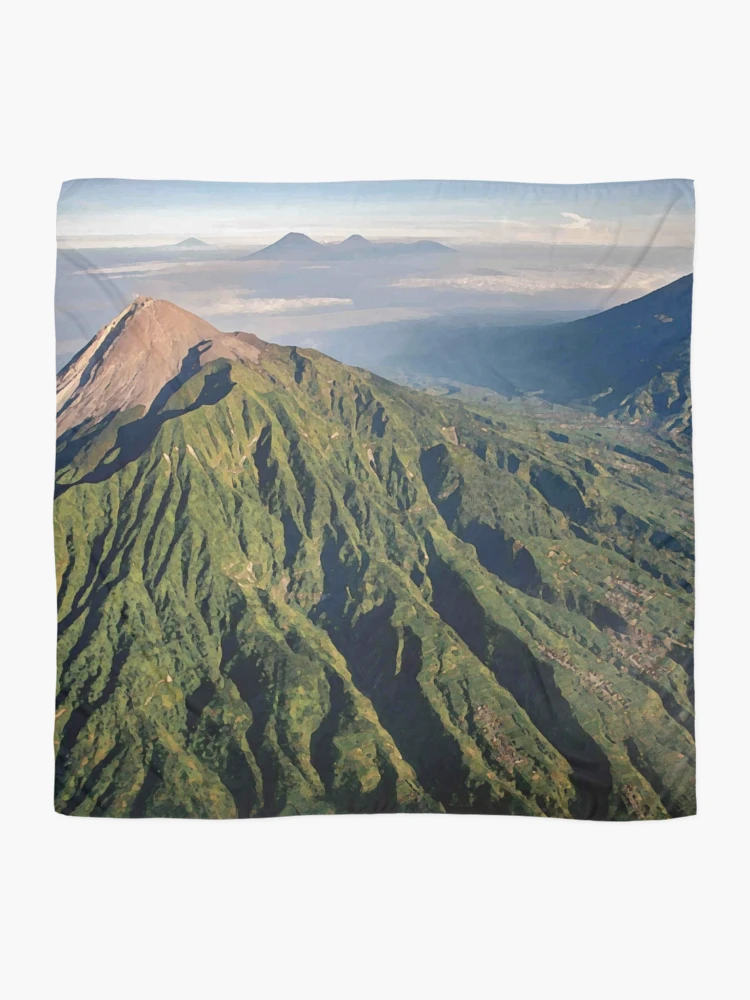 Thumbnail 2 of 3, Scarf, Mount Merapi Volcano Indonesia designed and sold by Revulet.
