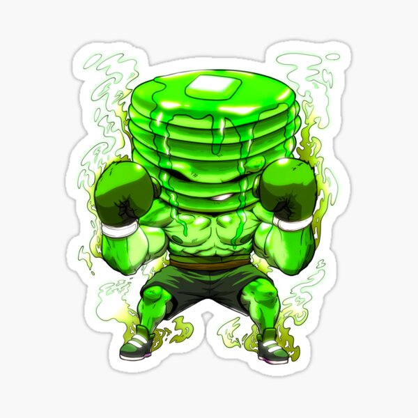Killer Pancake Boxer - Mike Panson Green Sticker