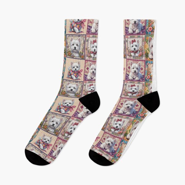 Item preview, Patchwork Quilt Westie designed and sold by WarmAndWestie.
