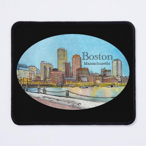 Item preview, Boston Massachusetts Art Boston Harbor Drawing  designed and sold by skye-studio.