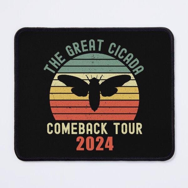 Item preview, Cicada Double Emergence Comeback Tour 2024 Retro Design designed and sold by edesignprints.