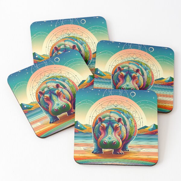 Item preview, Hippo in Sacred Geometry designed and sold by 0penvimark.