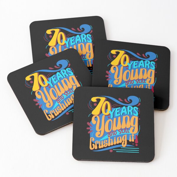 Item preview, 70 Years Young and Still Crushing It, Retro Seventy Years designed and sold by orangeblue21.