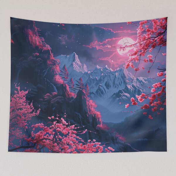Item preview, Electric Dreams: Serene Neon Nights at the Mountain Lake with a Couple Lost in the Enchantment designed and sold by Mullet Monkey.